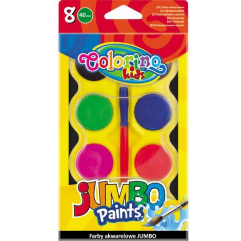 Farby akwarelowe Colorino Jumbo, 8 kolorów